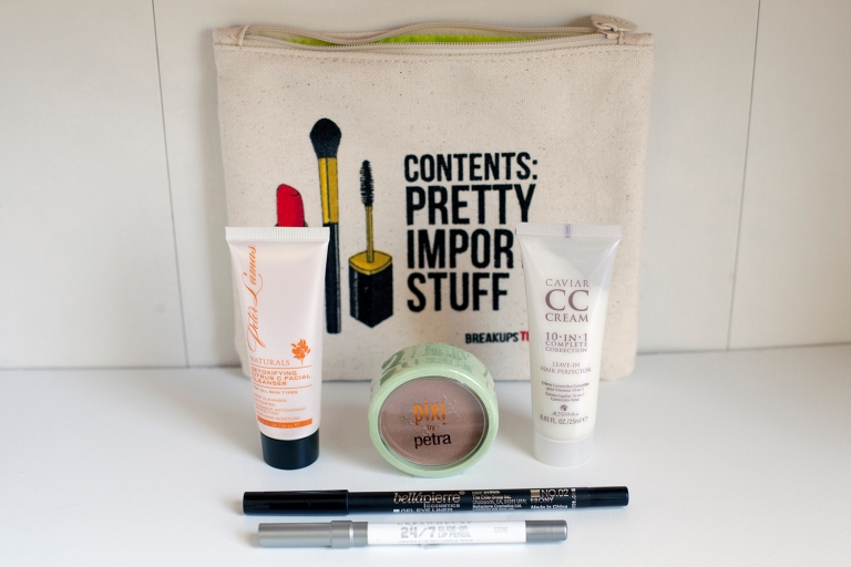 This month's products and the bag I received!